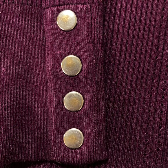 ADDITION ELLE Vintage dark plum purple turtleneck sweater MEDIUM LARGE XL 1X top - Picture 7 of 15